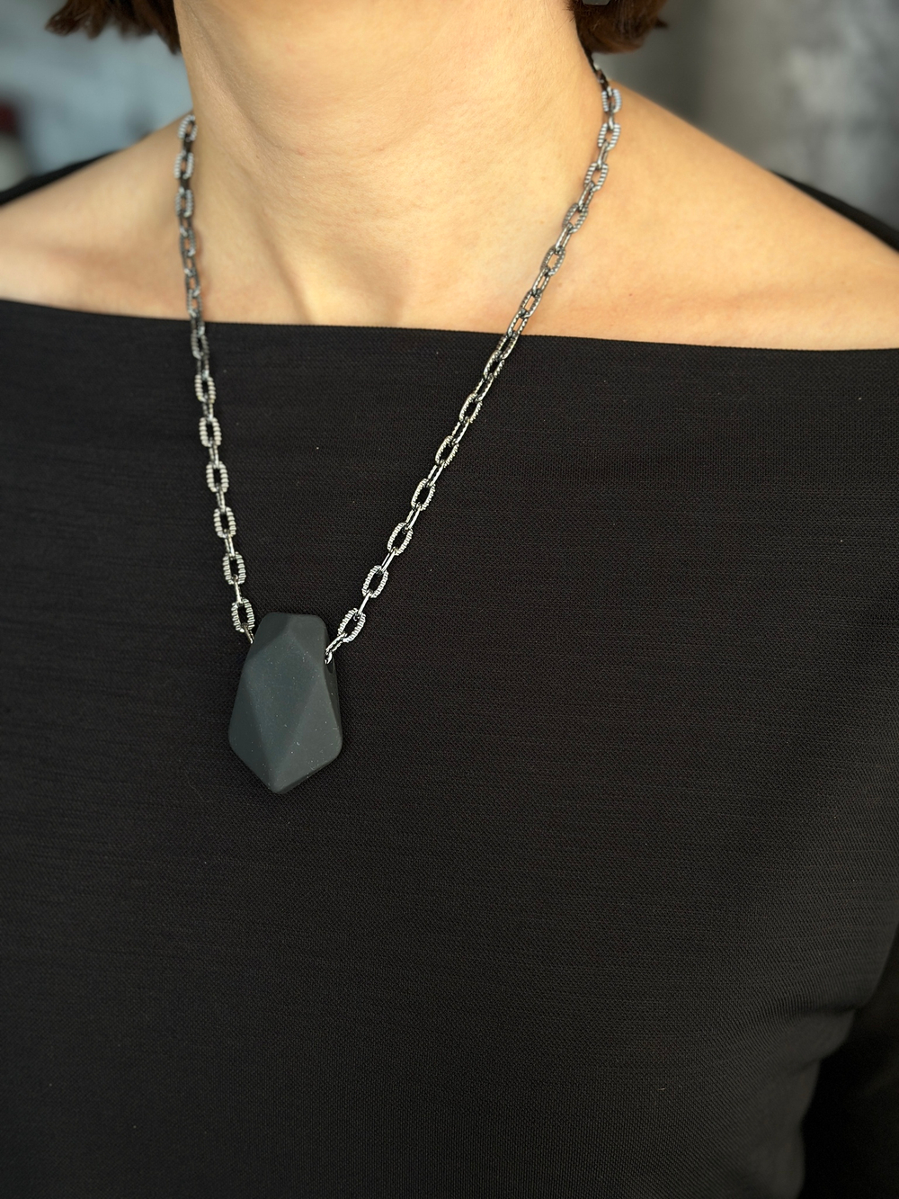 HMG 1296 Black Колье  арт.0699