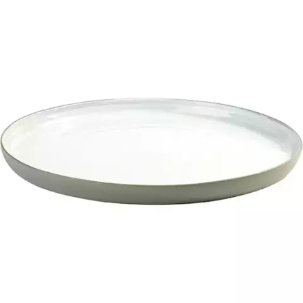 Блюдо круглое керамика D=31,H=3см белый,серый