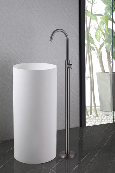 Смеситель ABBER Wasser Kreis AF8141NG напольный для раковины, никель