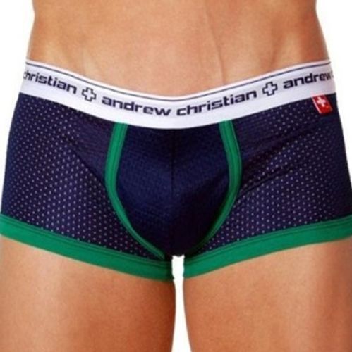 Мужские спортивные боксеры Andrew Christian Navy Sport Mesh Boxer ART131