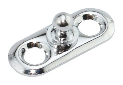 Ответная часть кнопки, крепление к твердой поверхности, 34,2 мм, хромированная латунь (10262508)