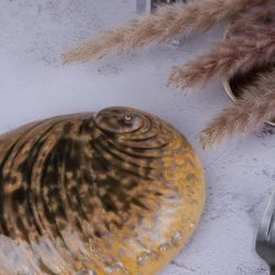 Салатник 365 мл 19*14,5 см h5 см Light Pearl Ammonite Shell Frutti di Mare P.L. [1]