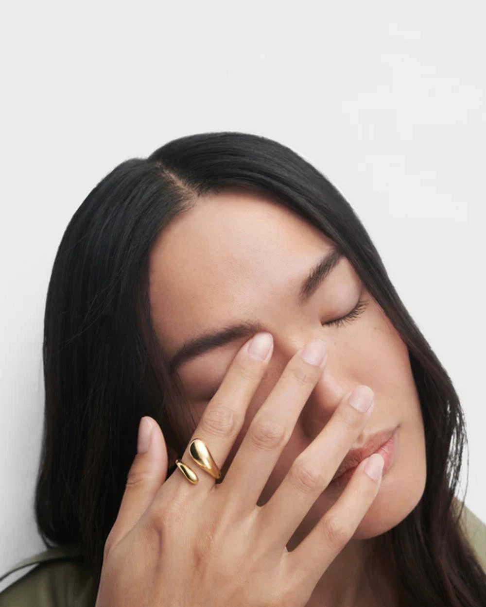 Кольцо Orbit серебро 925 пробы покрытое золотом