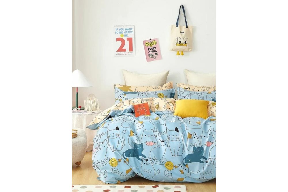 Постельное белье GoodNight Сатин Делюкс 21 с компаньоном 1,5 сп. (с нав. 50х70)