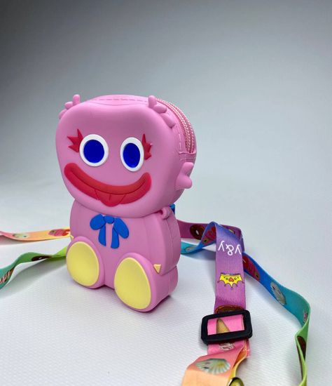 Детская мини-сумка "Киси Миси", розовая, с ремешком