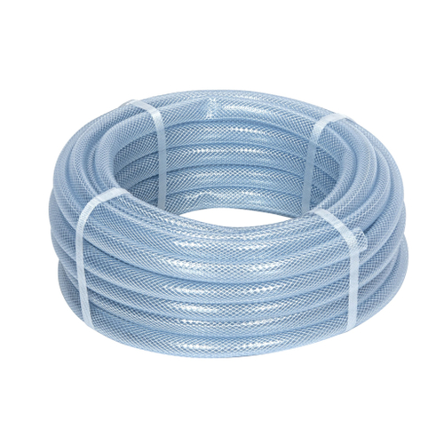 Шланг универсальный "АКВАМАРИН" ПВХ армированный, прозрачный, 3-х слойный, 2,4мм, D 3/4", 20м