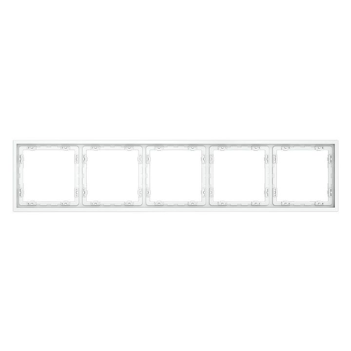 Рамка пластиковая Voltum S70 на 5 постов, (белый матовый) VLS100502