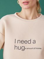 СВИТШОТ HUGE AMOUNT PASTEL BEIGE