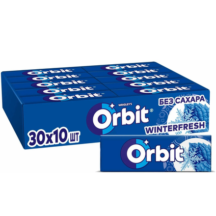 Жевательная резинка Orbit winterfresh без сахара, 13 г х 30 шт