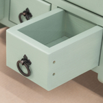 Шкаф навесной Прованс 2 двери 3 ящика для ванной и кухни из массива сосны, эвкалиптовый