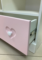 Стеллаж Сердечко МДФ белый/орхидея