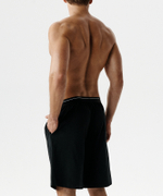 Мужские шорты пижамные Atlantic, 1 шт. в уп., хлопок, черные, NMB-046