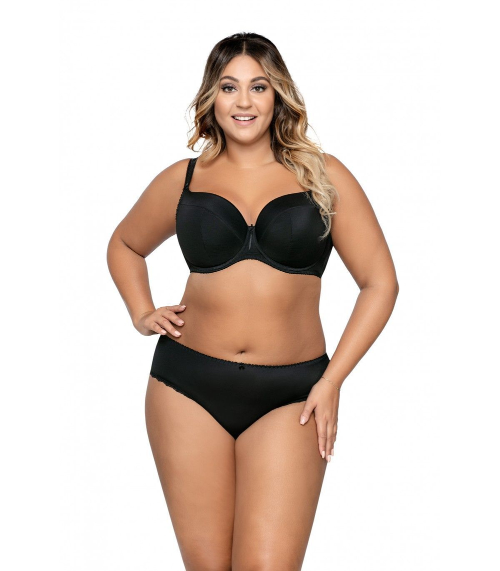 Элегантный бюстгальтер plus size с уплотненными чашками из нежной микрофибры (Размер: 95G) (Цвет: бежевый)