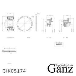 Подшипник ступицы передний NISSAN Almera 2000- GANZ GIK05174