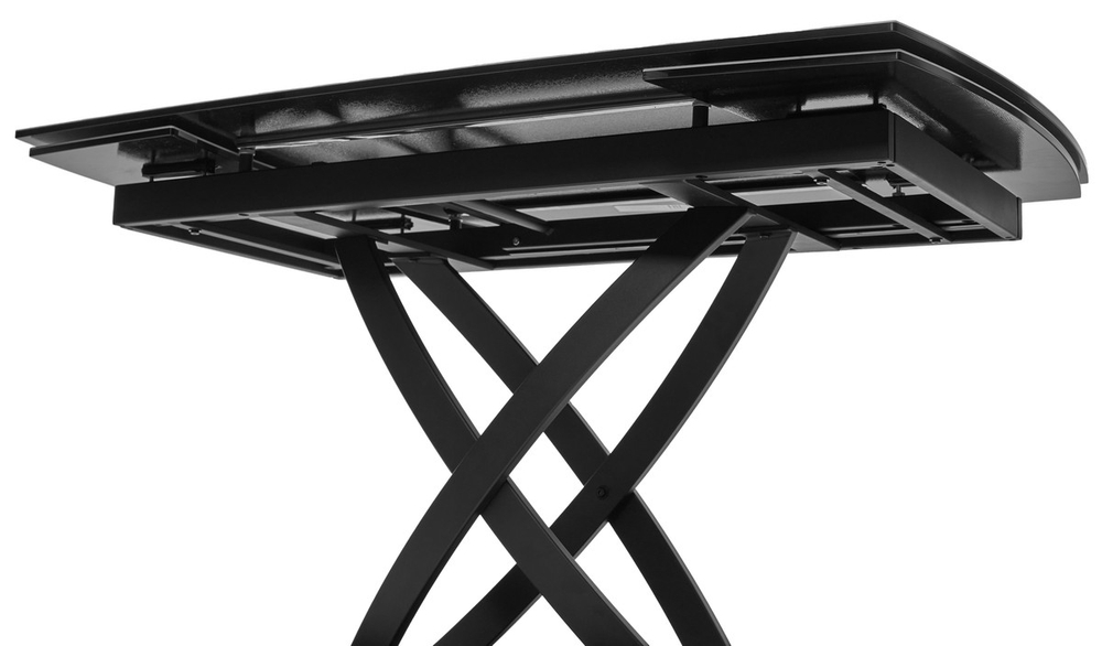 Стол М-City DISAUR Фоггия (Foggia) 140 Kl-99 Белый мрамор матовый, Итальянская керамика, Черный