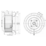 Мотор-колесо RE250F-4E-AC0 для прямоугольного вентилятора