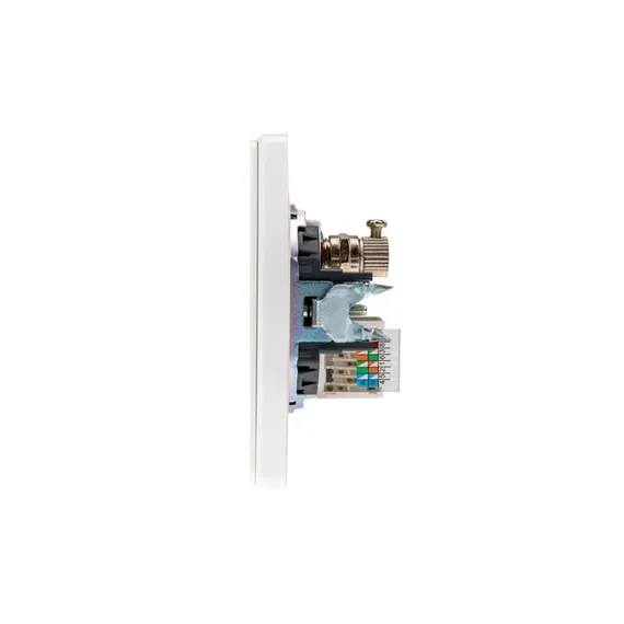 Розетка ROUND компьютерная RJ45 кат6 + TV с/у перламутр KRANZ