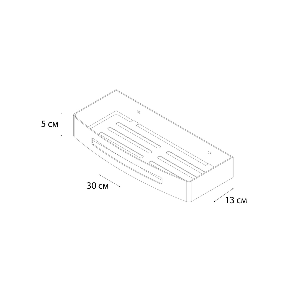 Полка прямоугольная FIXSEN "HOTEL" одноэтажная, графит FX-31003Q