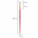 Кисть ПОНИ, круглая, № 1, цветная ручка, ЮНЛАНДИЯ, 201060