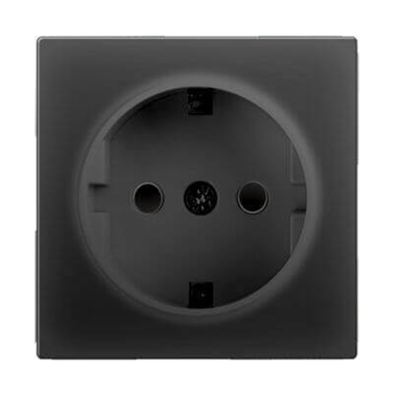 Розетка Werkel с заземлением и шторками черный матовый W1171108 4690389156885