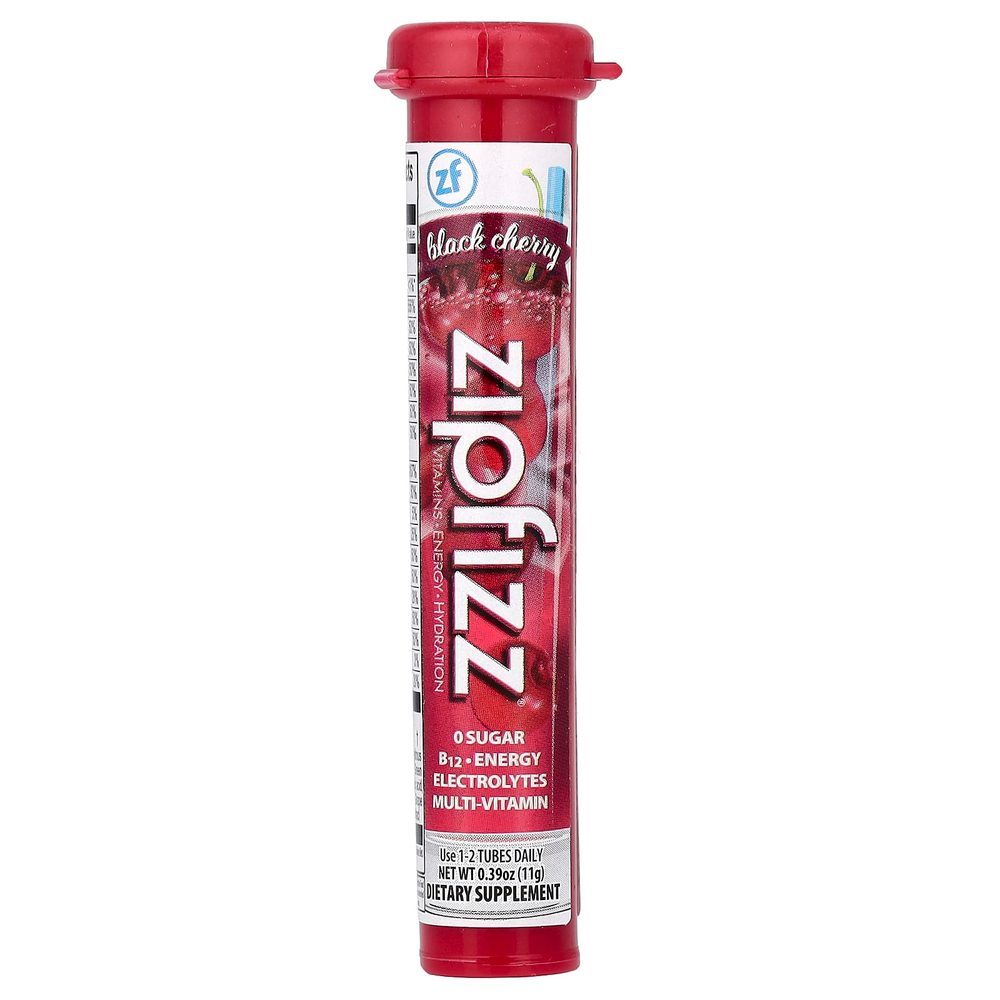 Zipfizz, Смесь для энергетических напитков, черная вишня, 20 тюбиков по 11 г (0,39 унции)