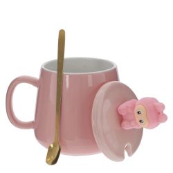 GAEM Кружка с крышкой и ложкой, 470 мл, L13,5 W10 H15 см