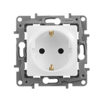 Розетка с заземлением без шторок 16А 250В белый ETIKA Legrand