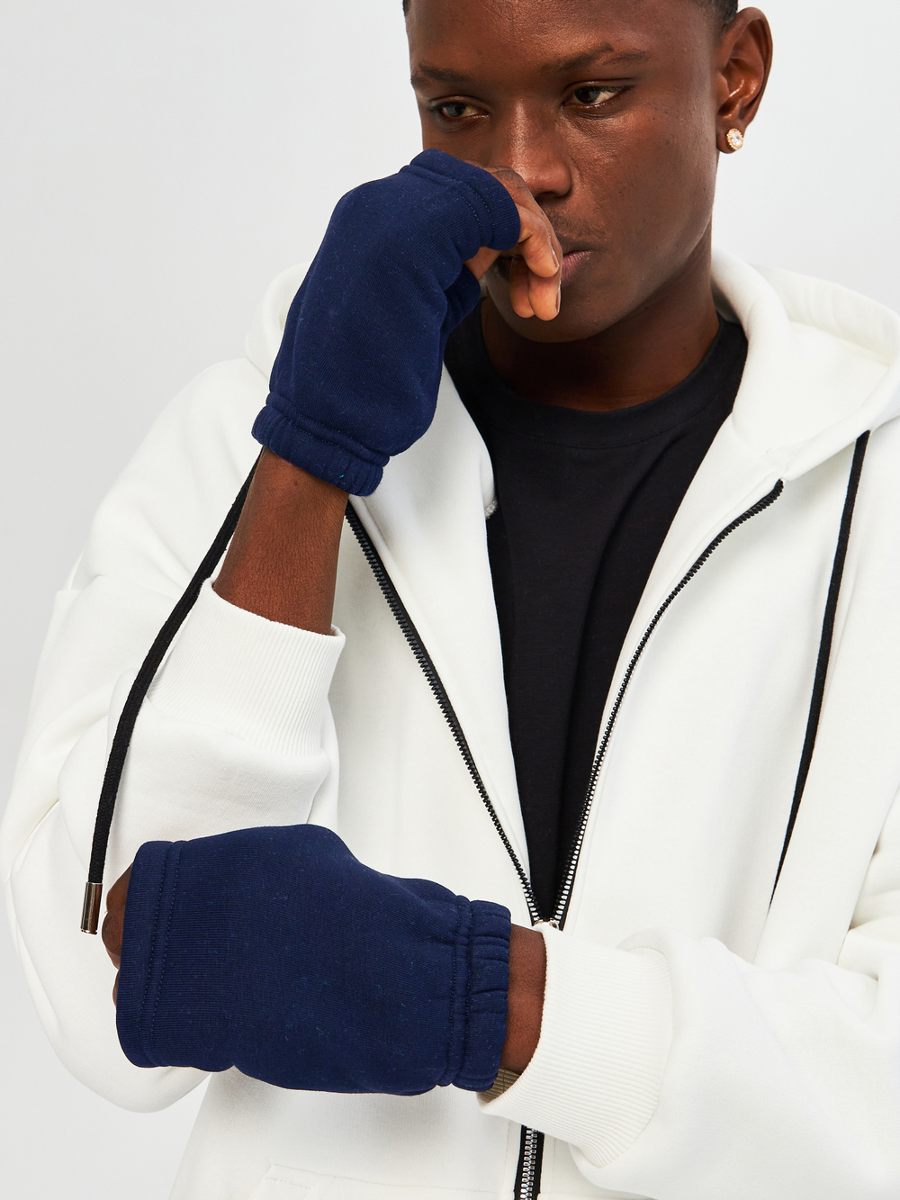 Митенки мужские из футера с начесом