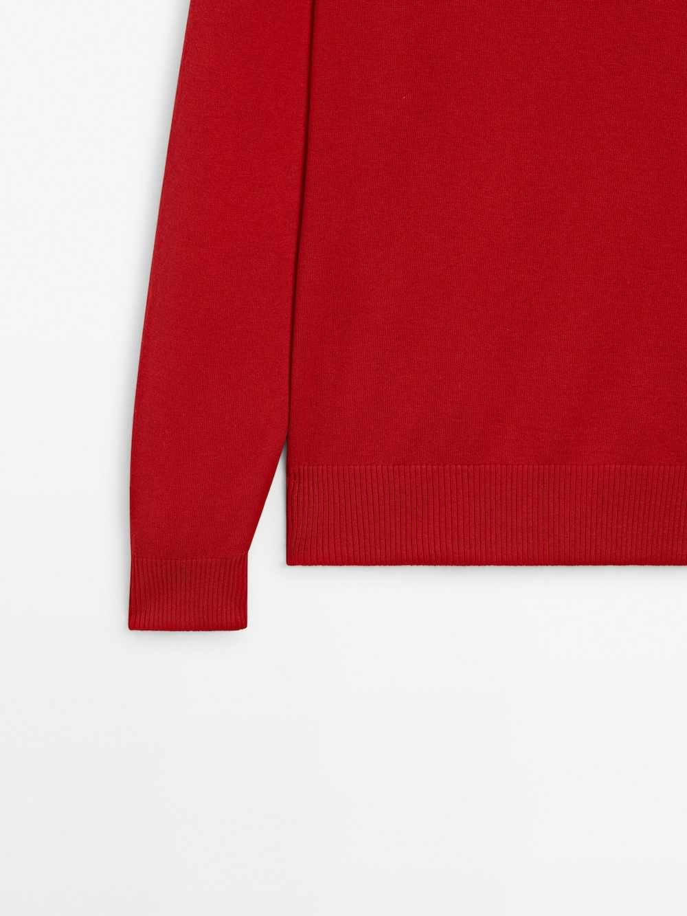 Massimo Dutti Шерстяной свитер с круглым вырезом, оранжевый