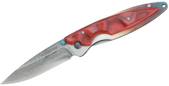 Складной нож Mcusta Shinra Emotion Take MC-0072D c клинком из стали VG-10 San Mai (Laminated Stainlesss Damascus) рукоять дерево