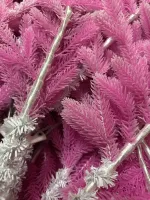 Заснеженная розовая елка «Фэнтези» (Литая хвоя) 150 см / 1,5 м