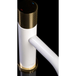 Смеситель для раковины Boheme Stick 121-WG.2 WHITE TOUCH GOLD
