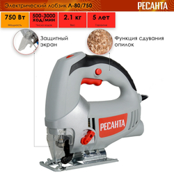 Лобзик электрический РЕСАНТА Л-80/750