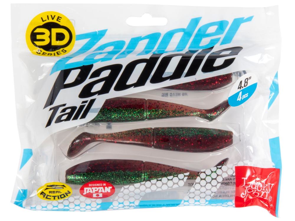 Виброхвост LJ 3D Series Zander Paddle Tail 4.8" (12 см), цвет Z14, 4 шт.