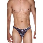 Мужские трусы слипы черные с принтом DARKZONE DZN6490