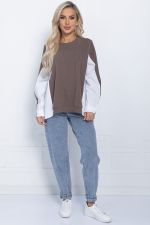 Джемпер Адина (бело-коричневый) Б11383 LT Collection
