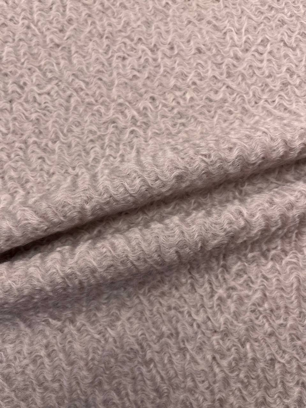 Трикотаж мохер с шерстью и хлопком Laurent Garigue пыльная роза