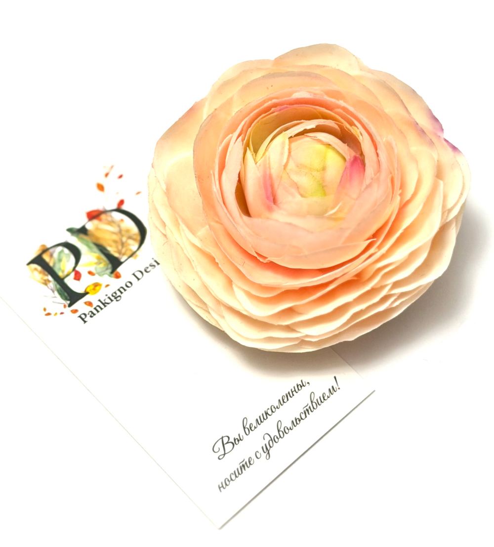 Брошь-заколка Pankigno Design Ранункулюс Spring