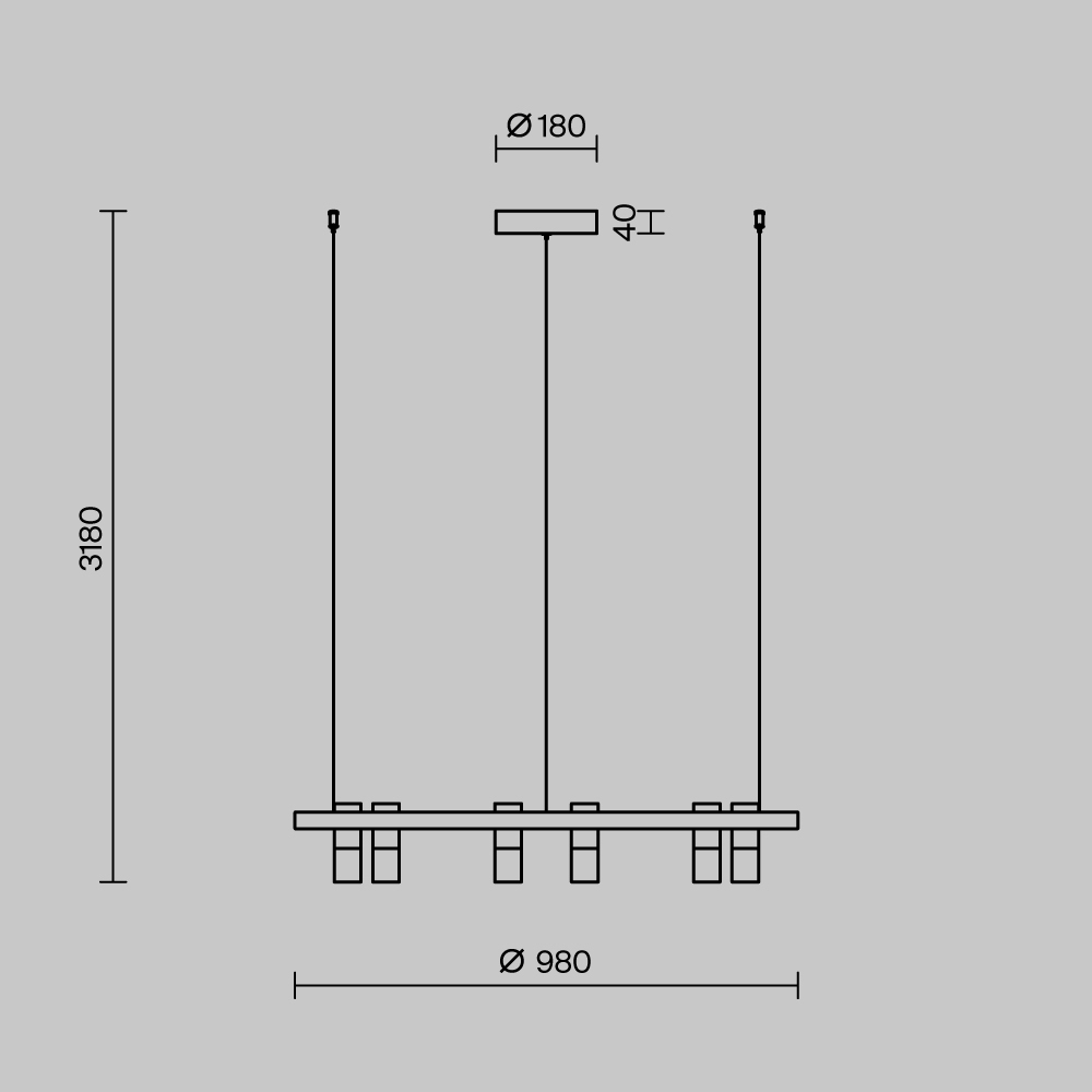 Подвесной светильник Maytoni MOD102PL-L42BK