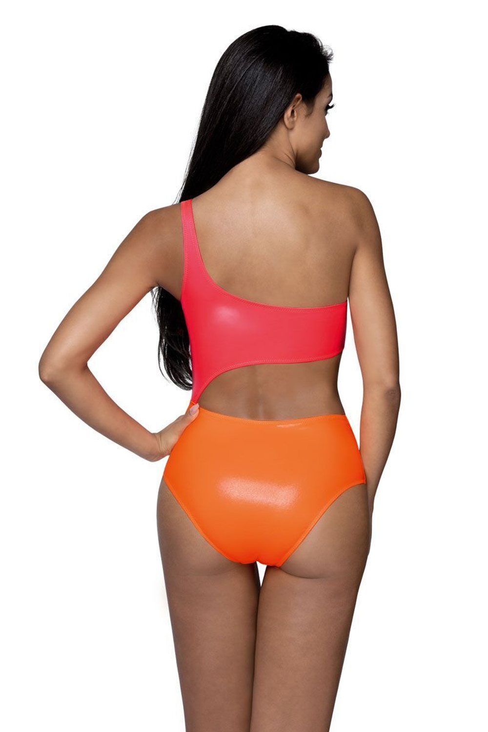 Совместный купальник с бретелью на одно плечо (Размер: 75/38) (Цвет: разноцветный)