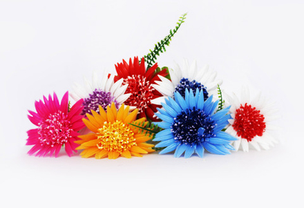 Астра с одуванчиком и стеблем пластик