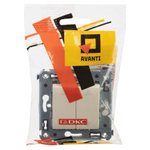 Выключатель двухклавишный в стену, "Avanti", "Ванильная дымка"