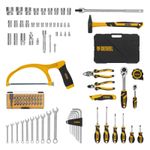 Набор инструментов, 1/2", 1/4", CrV, S2, пластиковый кейс, 100 предметов Denzel