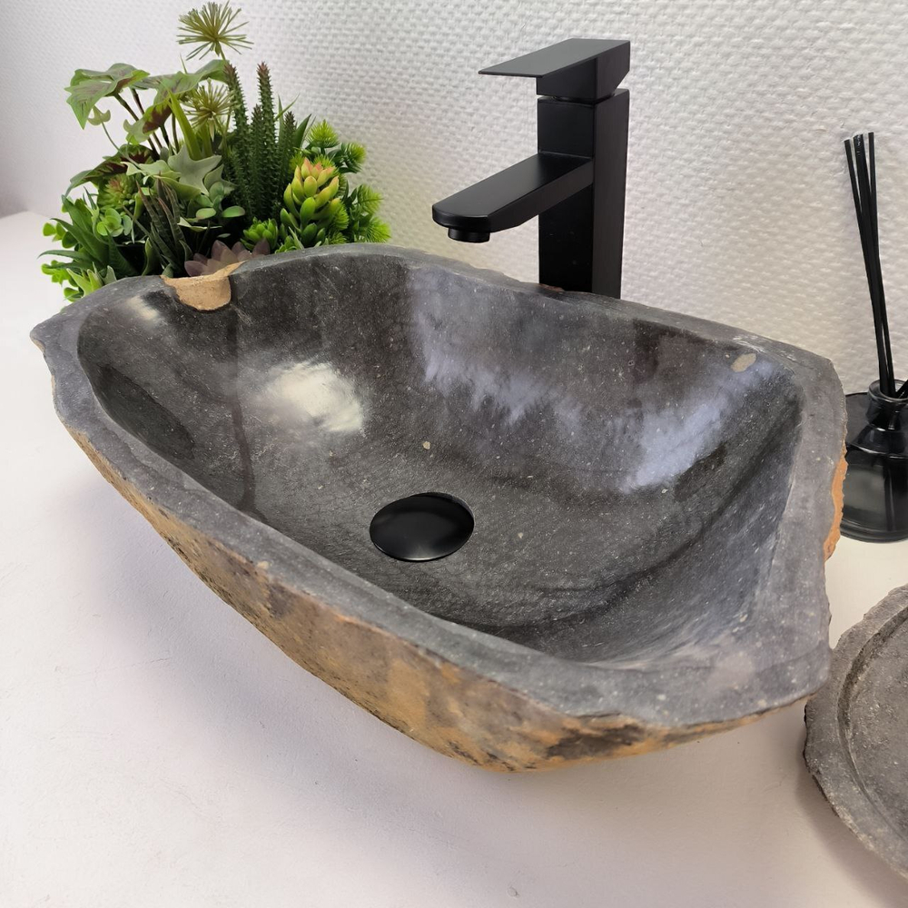 Раковина из речного камня RS63325 (54*31*15) 0122