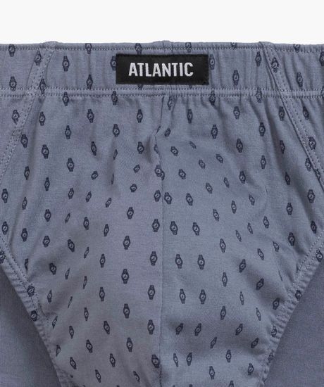 Мужские трусы (3шт) слипы спорт Atlantic 3MP-177, темно-синий + темно-голубой + серый