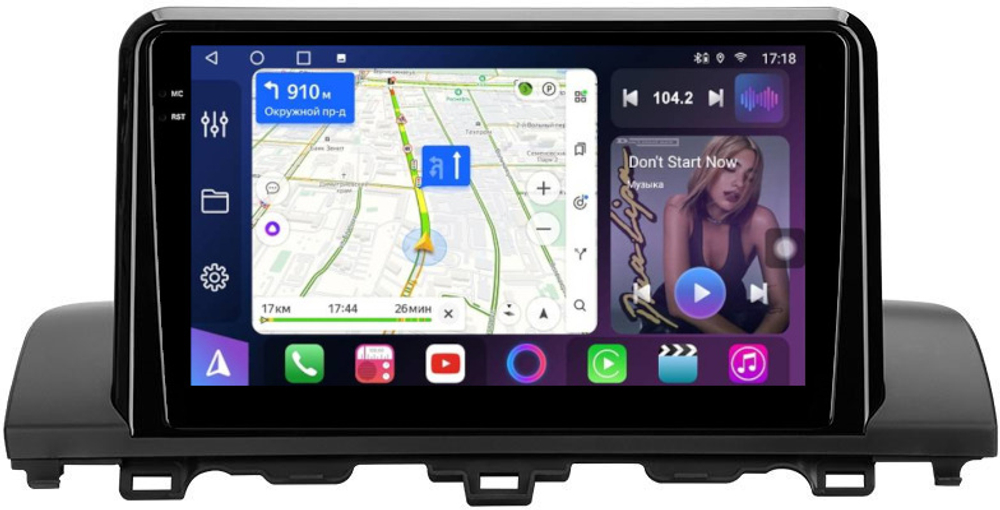 Магнитола для Honda Accord 10 2017-2021 (штатный 360) - FarCar 9515B монитор 9.5" QLED на Android 14, TS18, CarPlay, 4G SIM-слот