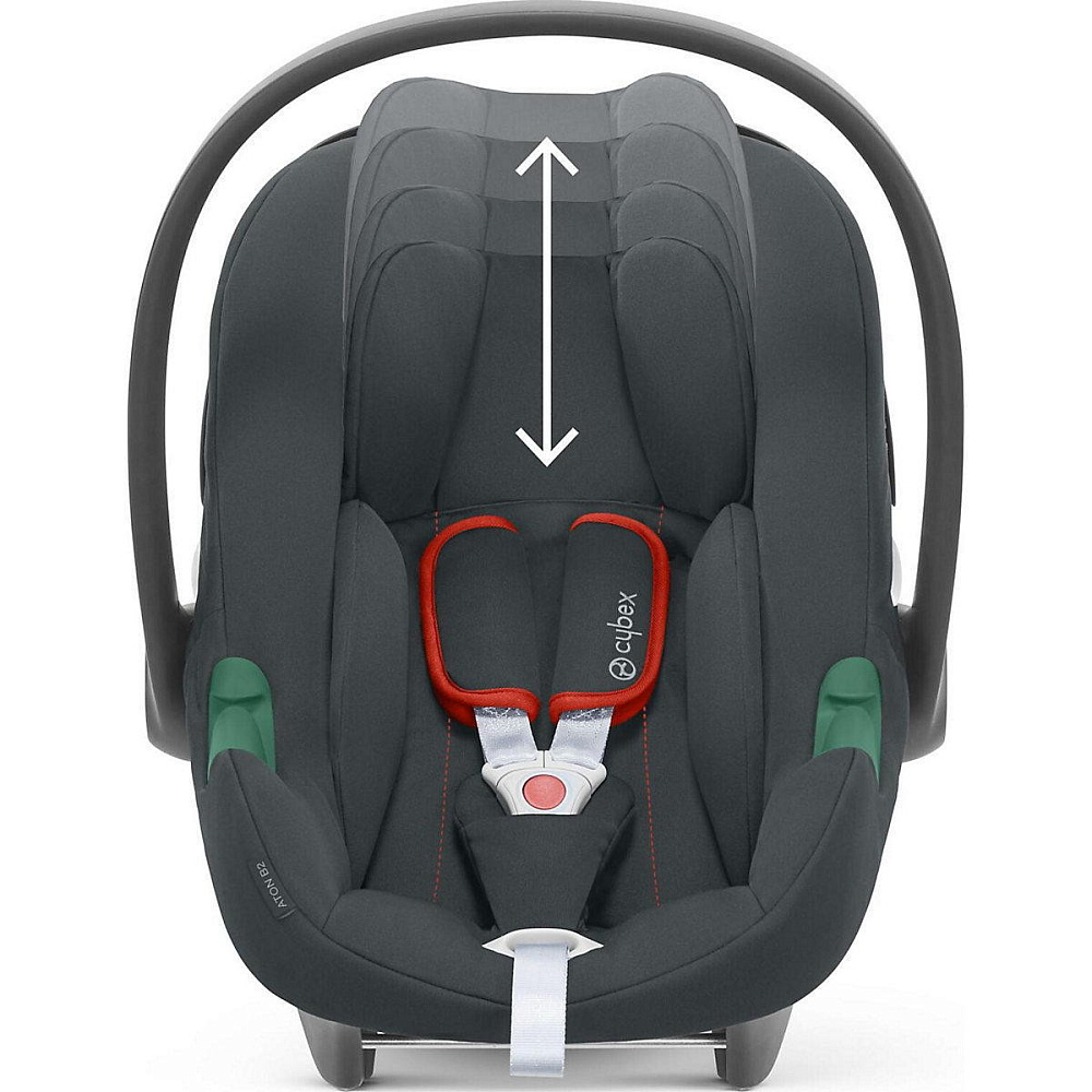 Коляска Cybex Coya Rosegold Frame Aton B2 i-Size Steel Grey Leaf Green с дождевиком и бампером