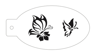 Трафарет для аквагрима овальный "Бабочки" 7 на 13 см