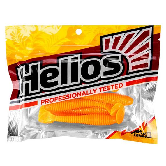 Виброхвост Catcher 3,55&#39;/9 см Orange &amp; Sparkles 5шт. (HS-2-022) Helios