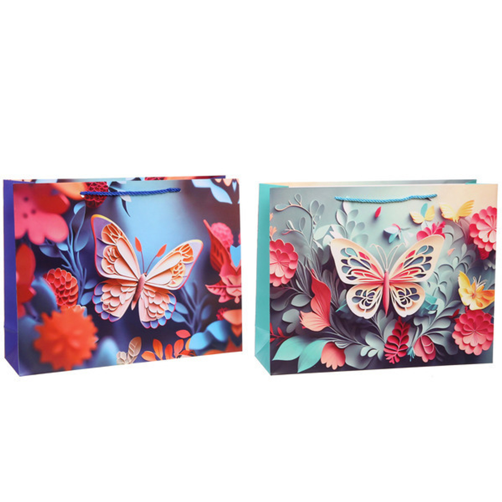 Пакет подарочный «Невероятная бабочка» 39*30*11 см, микс